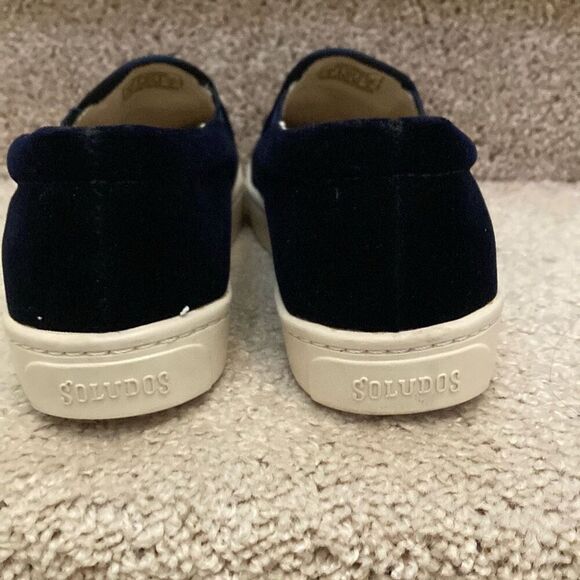 Soludos Women's Navy Velvet Llama Shoes Embroidered Slip On Sneakers Size 7‎ - Picture 4 of 7